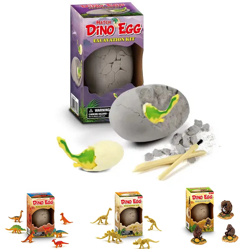 educational craft kid dozen dinosaur toy diy egg dig kit dinosaur skeleton excavation kit toy