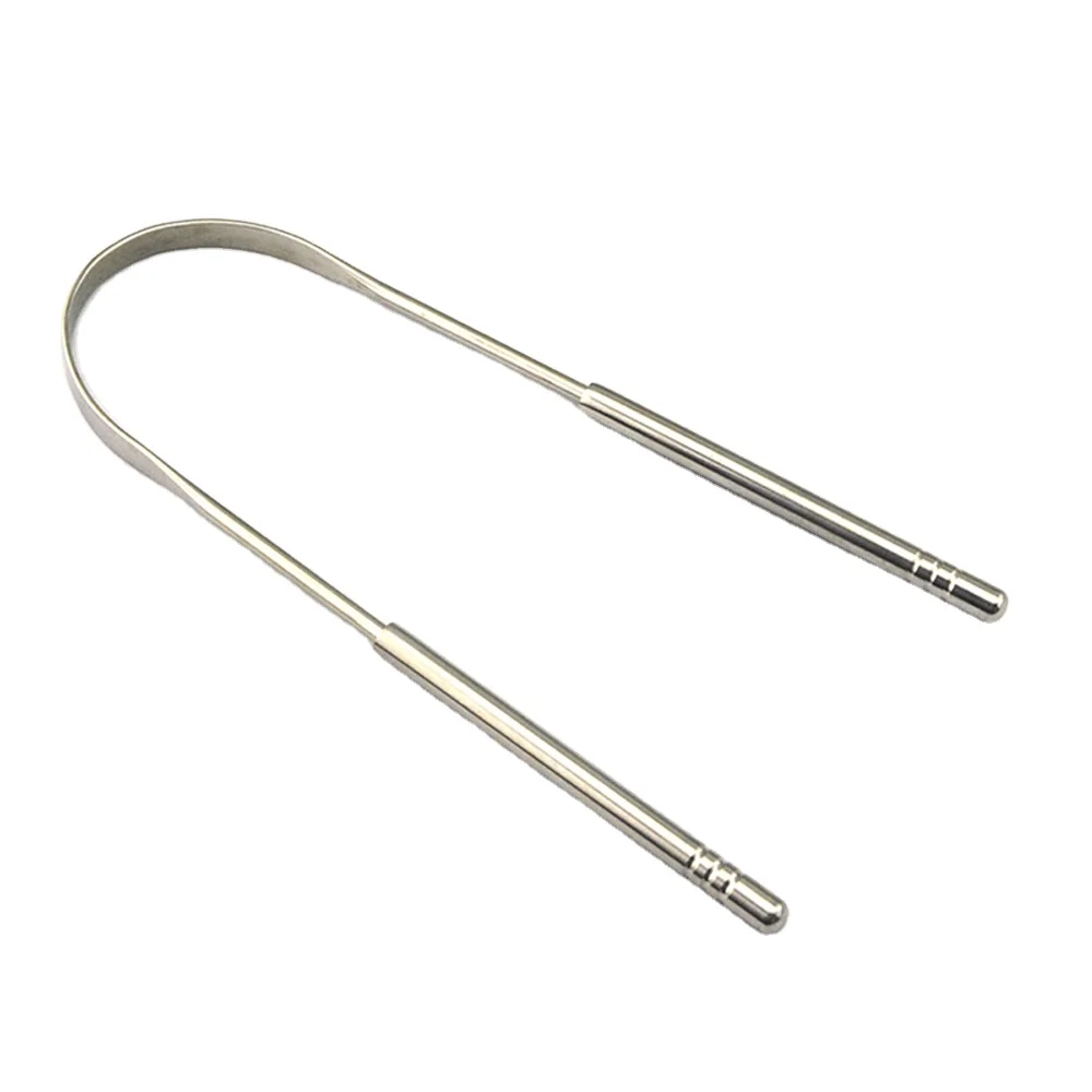 High Quality Surgical Grade Stainless Steel U Shape Oral Hygiene Tongue Cleaner Copper