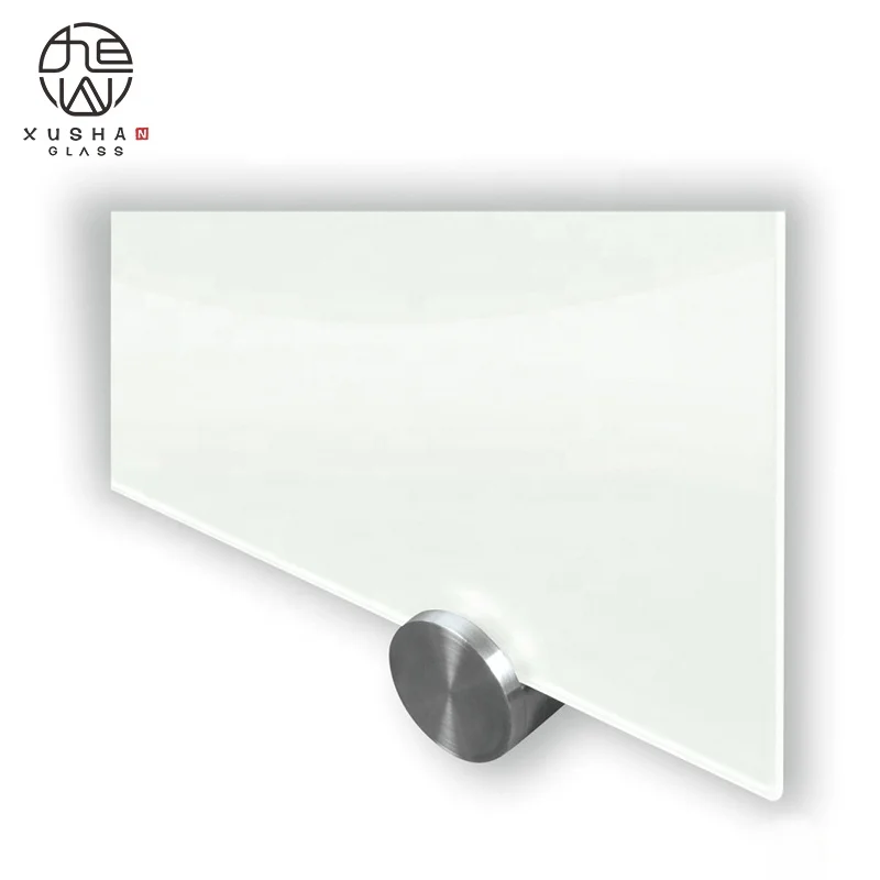 glossy customized magnetic frameless glass board with pen and eraser
