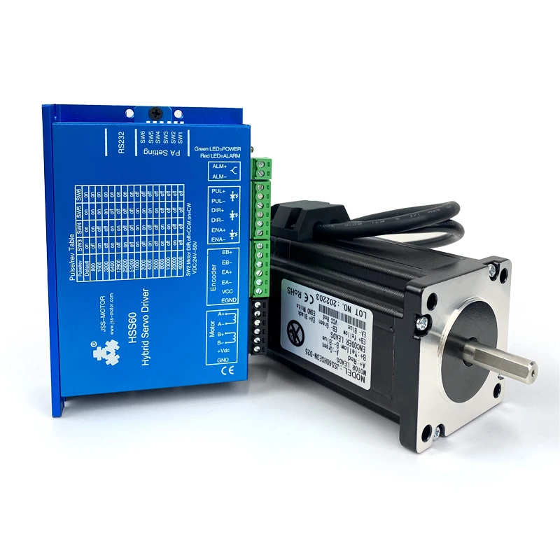 425oz.in Nema 24 Easy Servo Stepper Motor With Encoder 1000ppr and Driver Nema24 3N.m Cnc Kit