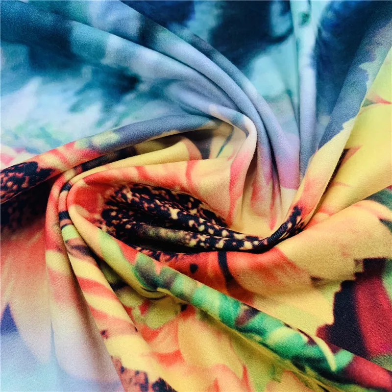 
High quality double brushed poly fabric with digital printed 