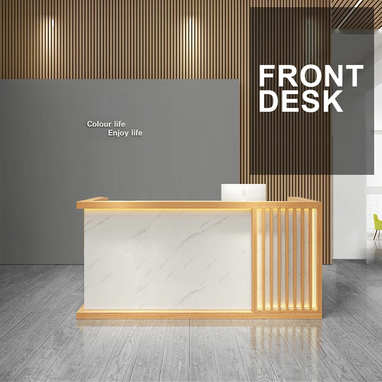 High quality 1pcs customized tiktok modenn office reception front reception desk