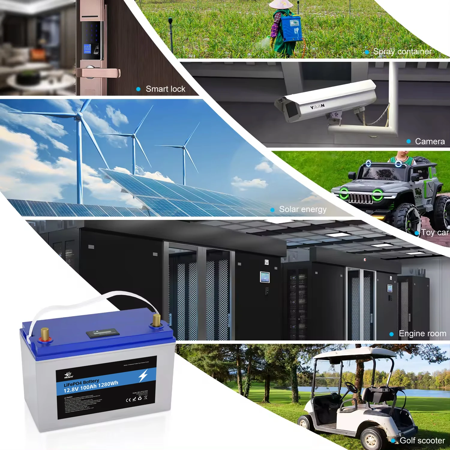 Factory Lithium Lifepo4 Battery Solar System Lead Acid Replacement 12v Lithium Battery for Rv Marine Boat