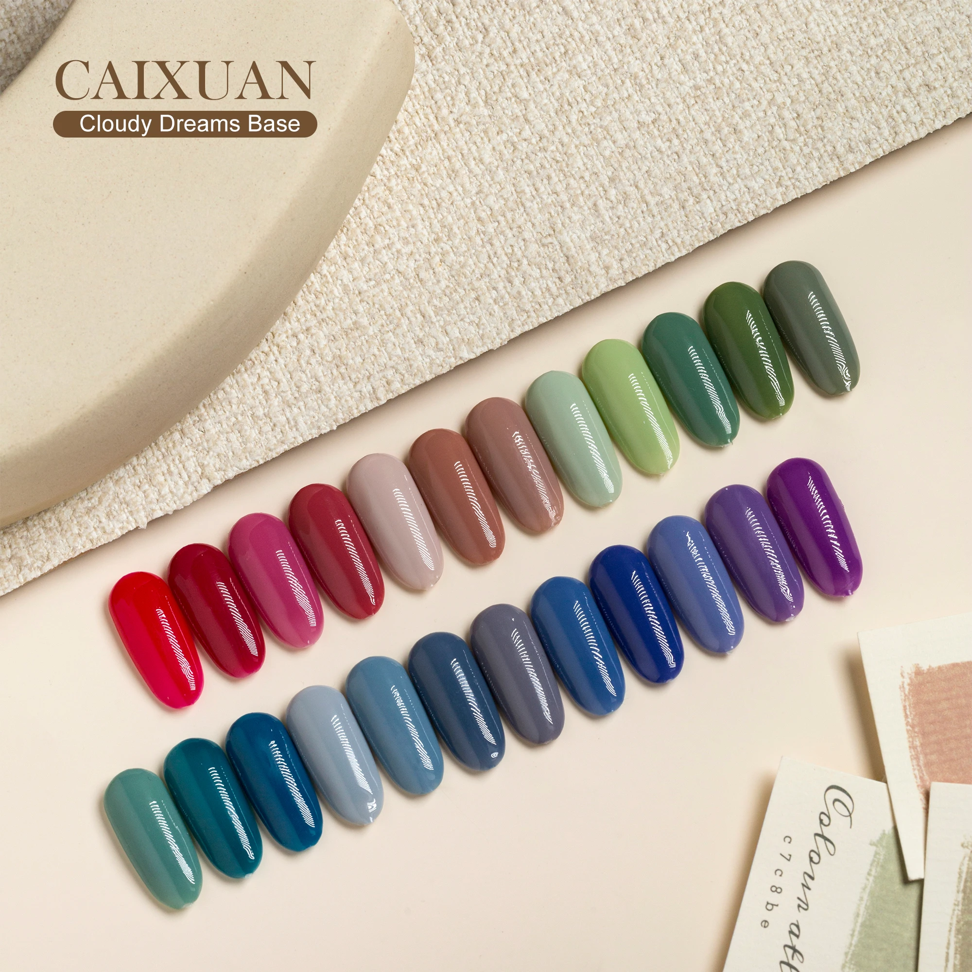 Winter Colors Caixuan 2024 New Cloudy Dreams Rubber Base Gel Nail Polish