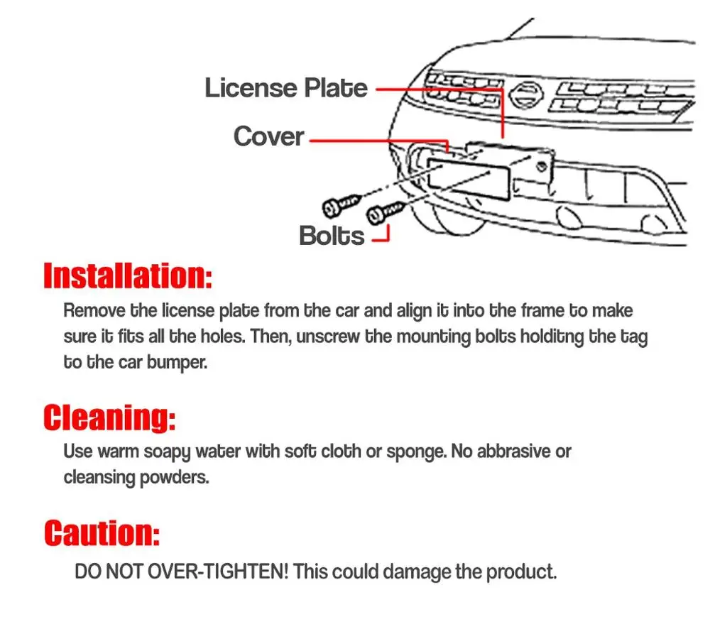 Silicone License Plate Frame Car Licenses Plate Covers Holders Rust-Proof/Rattle-Proof/Weather-Proof
