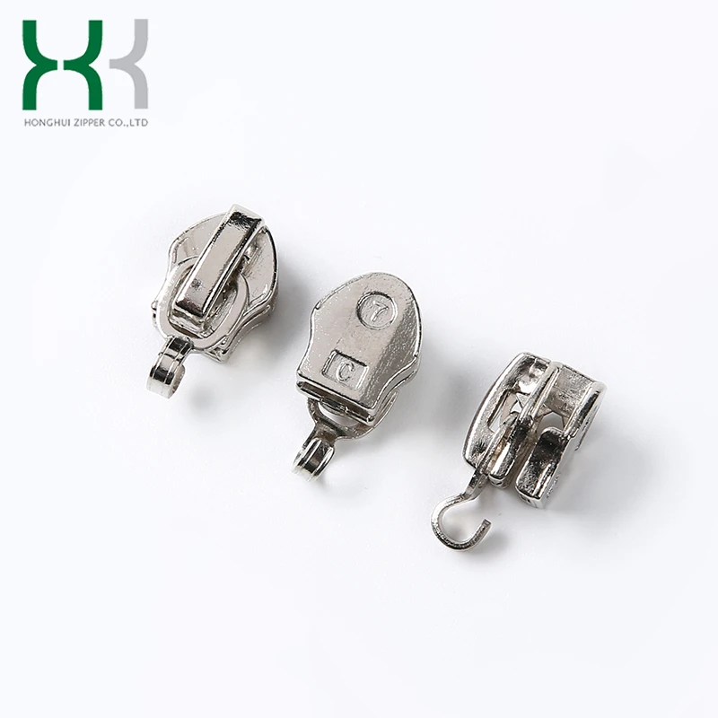 Custom fashion No.7 nylon reversed slider hook zipper puller