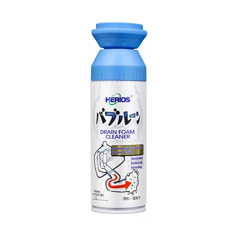 EU and USA Formula Standard of Sink and Drain Foam Cleaner Pipe Deodorant Spray Manufacturer