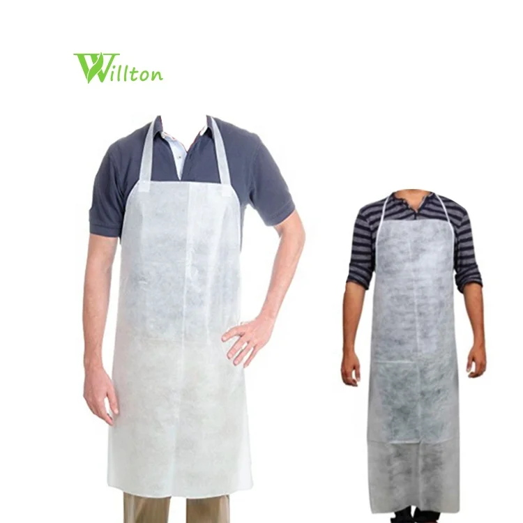 От производителя-белые полипропиленовые нетканые ткани одноразовый нетканый фартук материалов