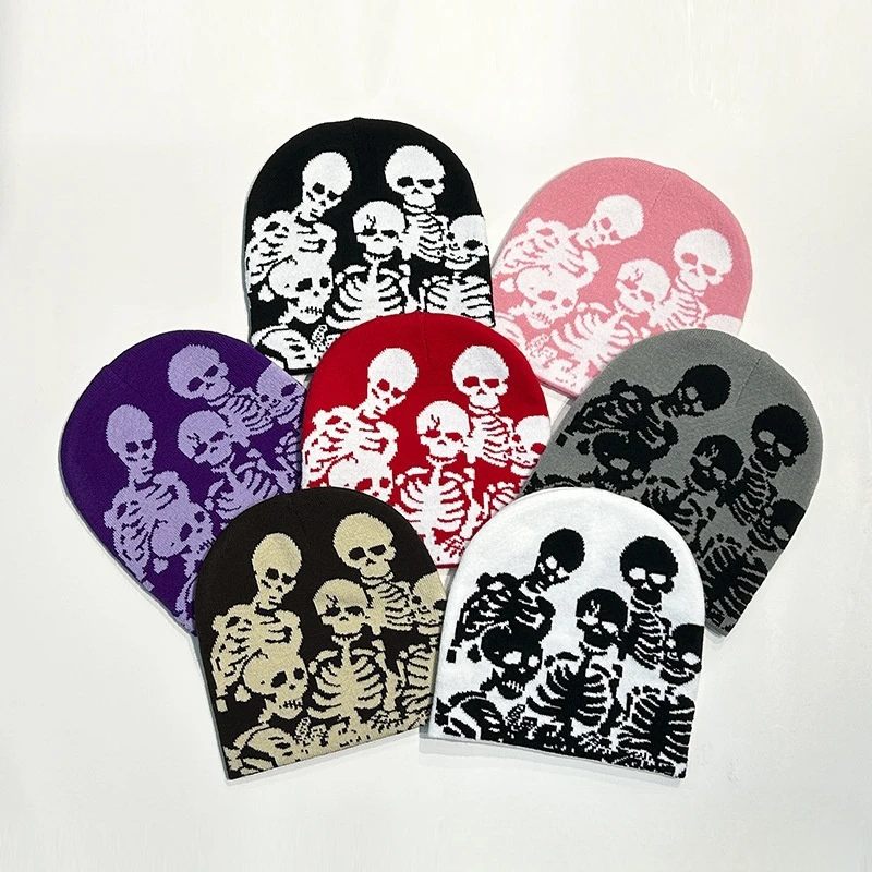 Hot Selling Wholesale Design Soft Men Women Warm Hat Y2K Jacquard Knitted Beanie Fashion