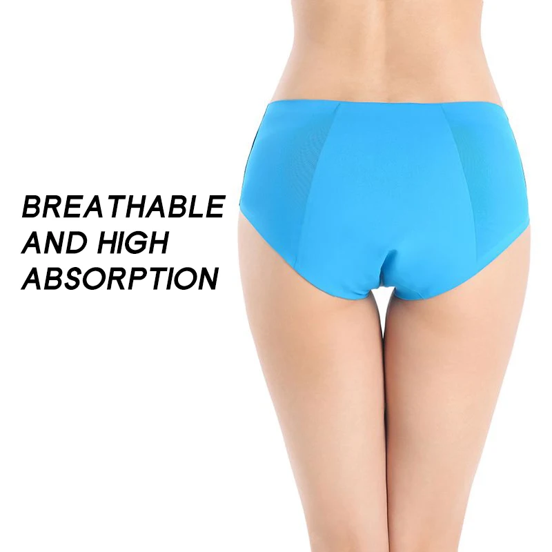 Shanhao Plus Size Seamless Leak-proof Underwear 4-Layers Absorbent Period Underwear Womens Bamboo Cotton Menstrual Panties
