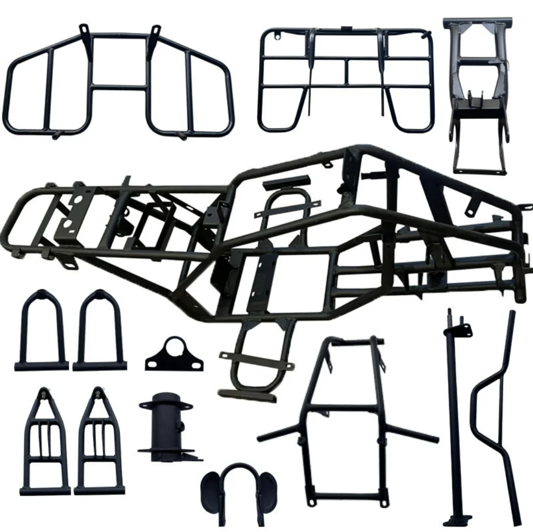 JINGJIANG-ATV 4WD Accessories Body Front rocker strap Rear axle Bull ATV Complete frame