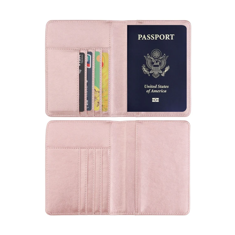 Wholesale Colourful Custom Logo Family Travel Credit Card Passport Cover Rfid Blocking Pu Leather Canada Passport Holder