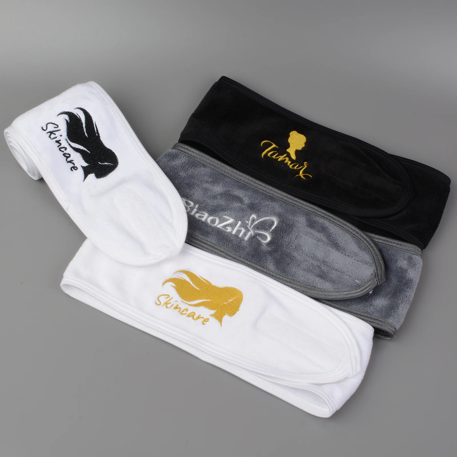 Nice Looking Custom Logo Beauty Salon Makeup Headband Sunland Hair Band Women Fashion Soft Cosmetic Shower Makeup Headband