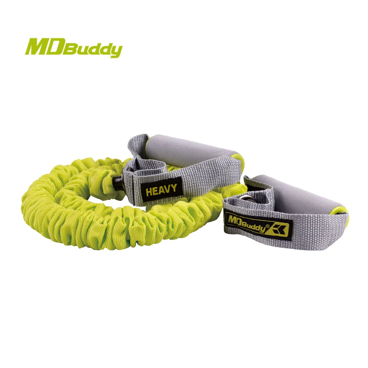 MDBuddy 3 Levels Resistance Tubes with Heavy Duty Protective Nylon Sleeves Exercise Elastic Bands Set for Fitness