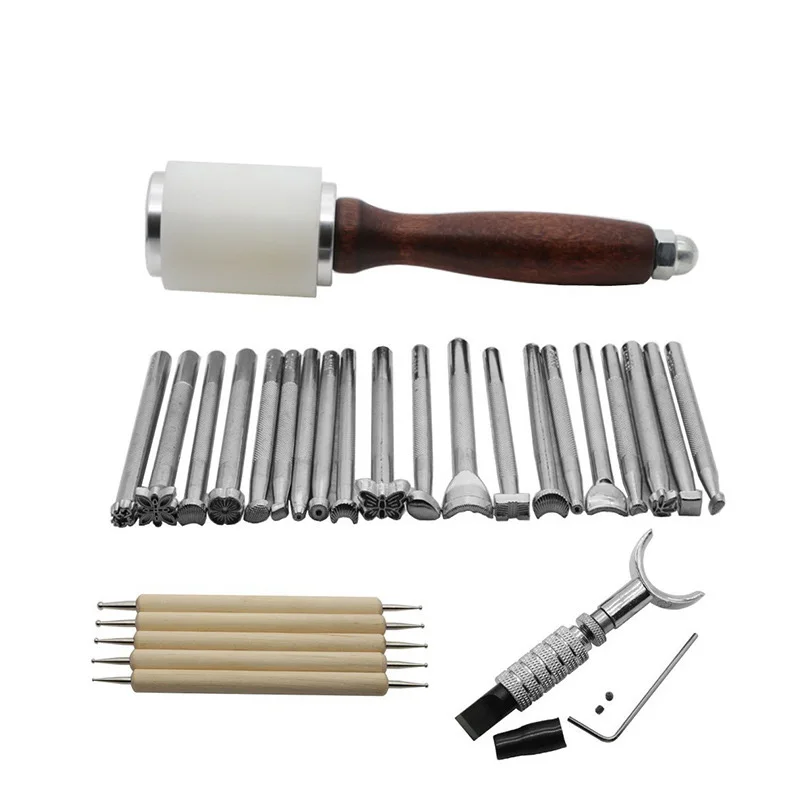 Factory direct DIY leather tools set leather hand perforation sewing thread cutting multifunctional suit