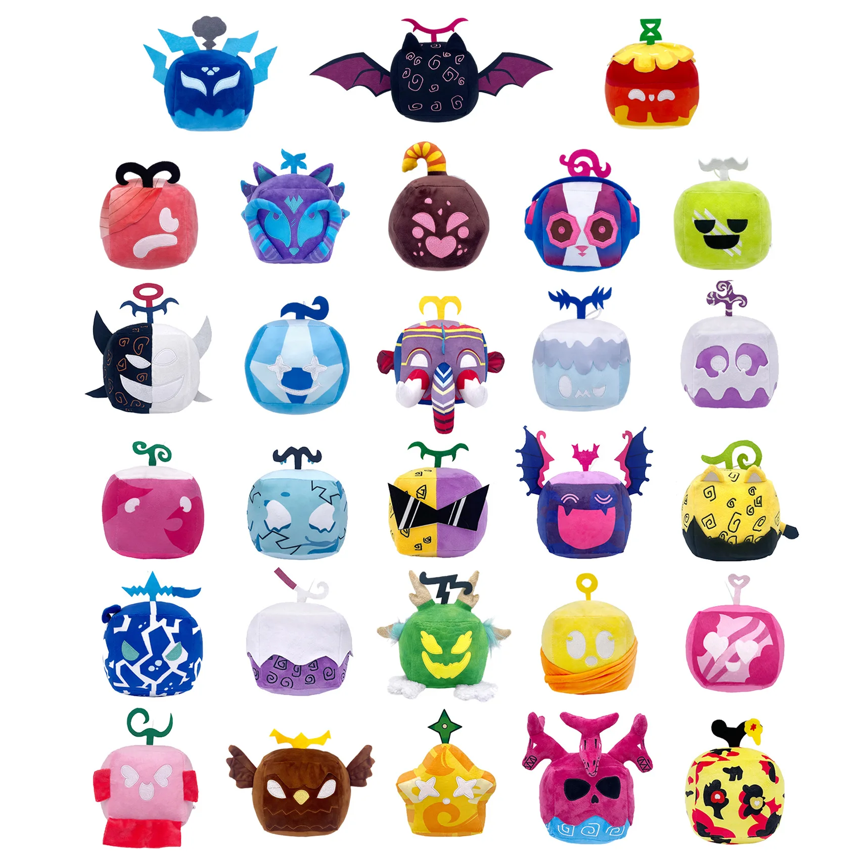 Cute Bloxfruits Plush Toy with PP Cotton Demon Fruit Stuffed Toys