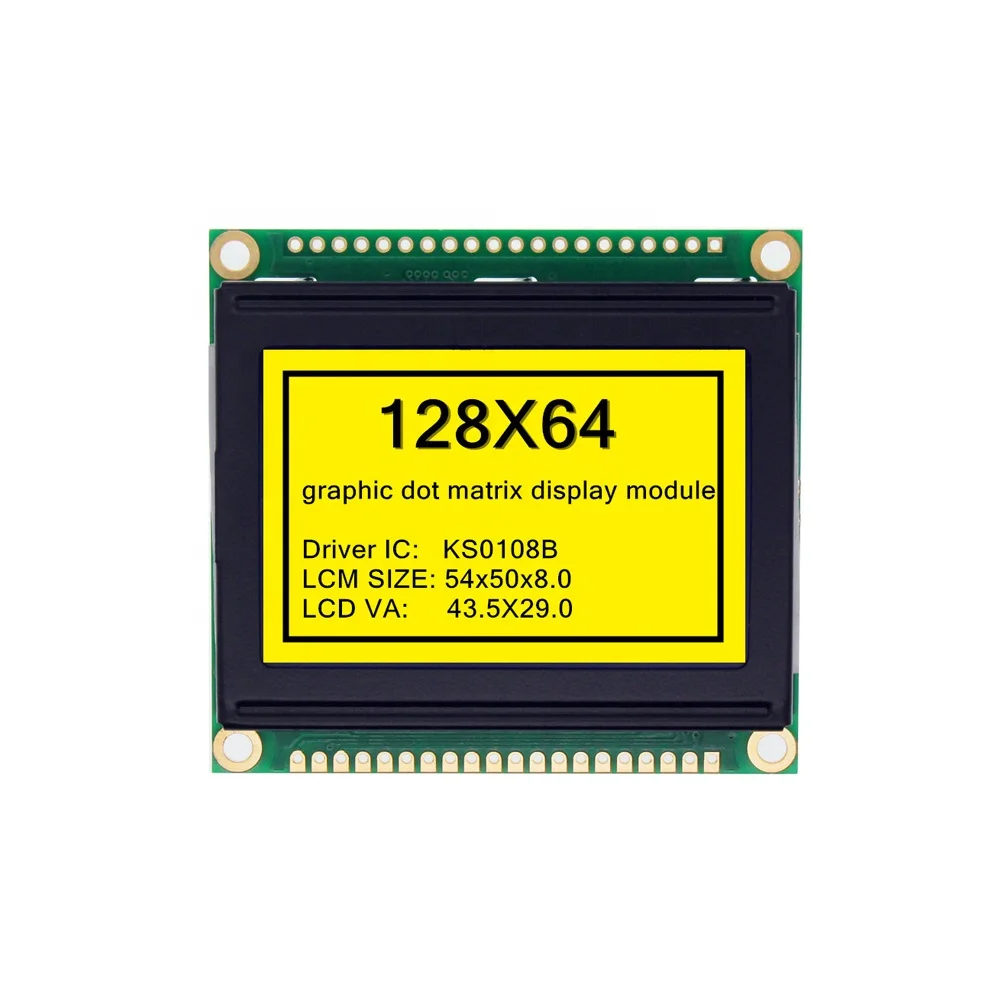 
128x64 graphics dot matrix 12864 lcd display screen module 