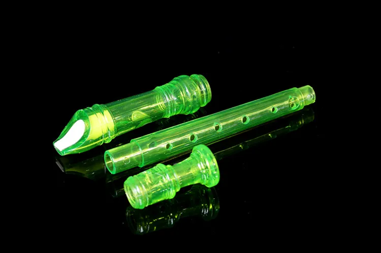 8 hole colorful  german style c flute transparent recorder