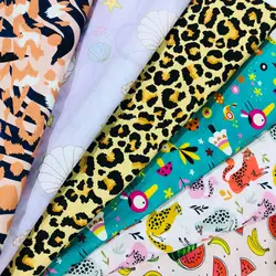 Hot selling watermelon banana Print 97% cotton 3% spandex custom digital printing poplin fabric for T-shirt