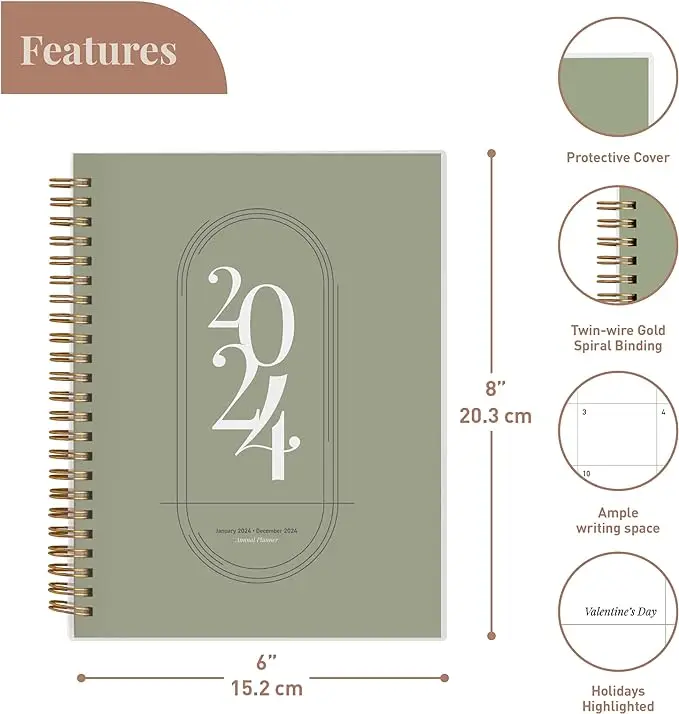 2024 Wholesale Custom Daily Weekly Monthly Agenda Academic Calendar Planner