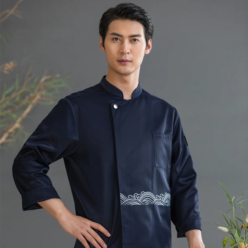 New Design High Quality Restaurant uniforms Cook Kitchen Chef Waiter Uniform used work clothes For Men