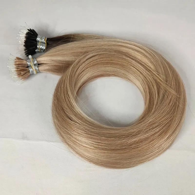 Pre-Bonded Stick Elastic Band Human Hair Extensions Brazilian Human Hair Extension Elastic Thread Hair Extensions