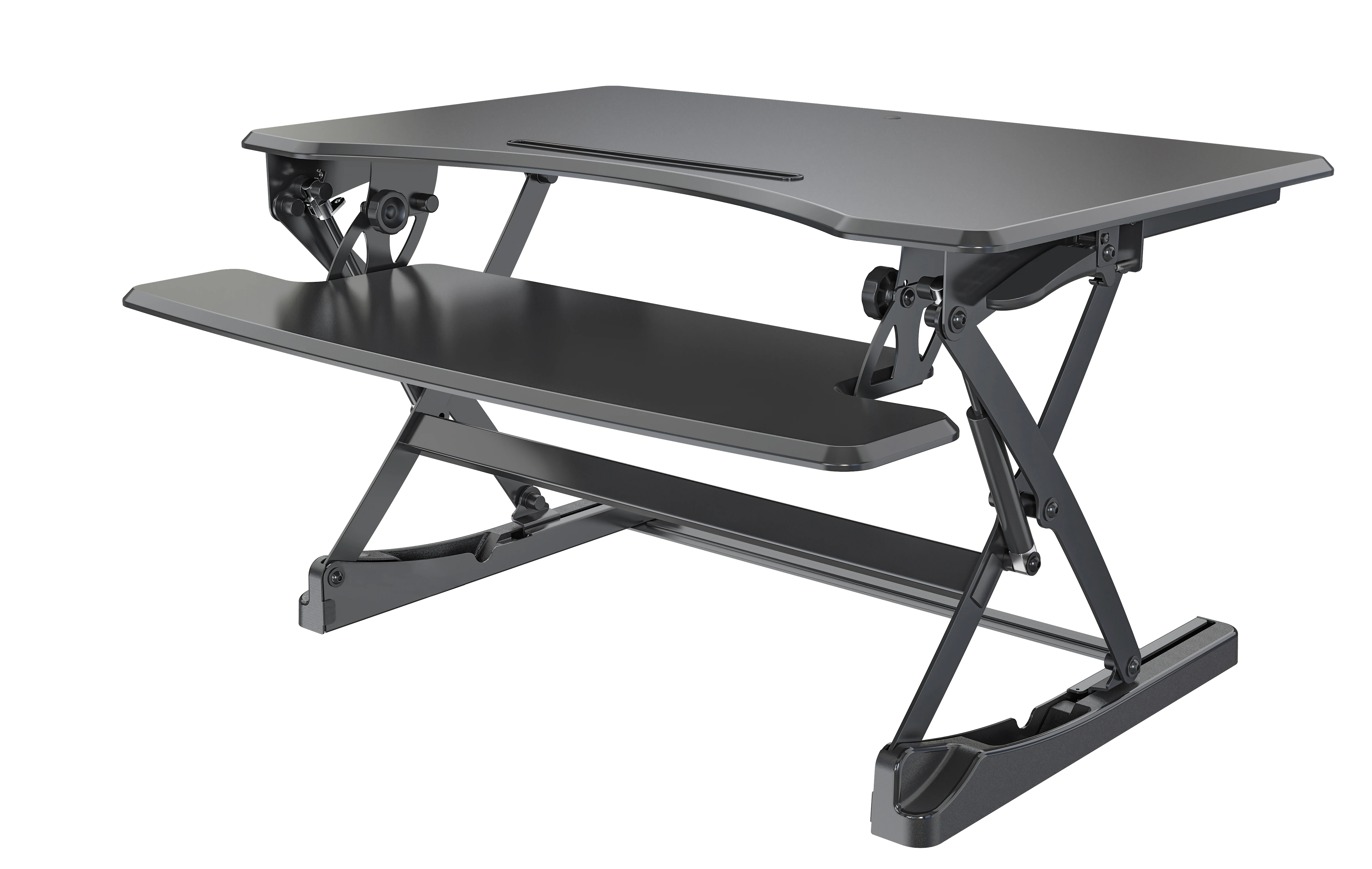 V-mounts Sit to Stand up Desk Riser Standing Desk Converter Adjustable With Keyboard Tray  VM-SD10