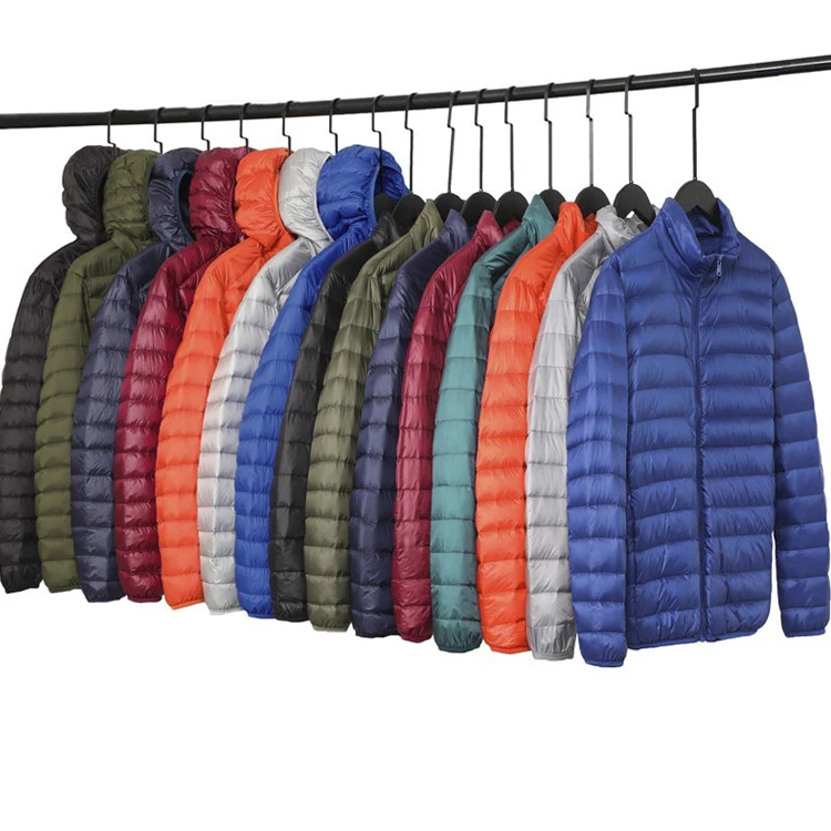 Высококачественные мужские пальто на белом утином пуху на заказ, Толстая теплая черная зимняя пуховая куртка с капюшоном