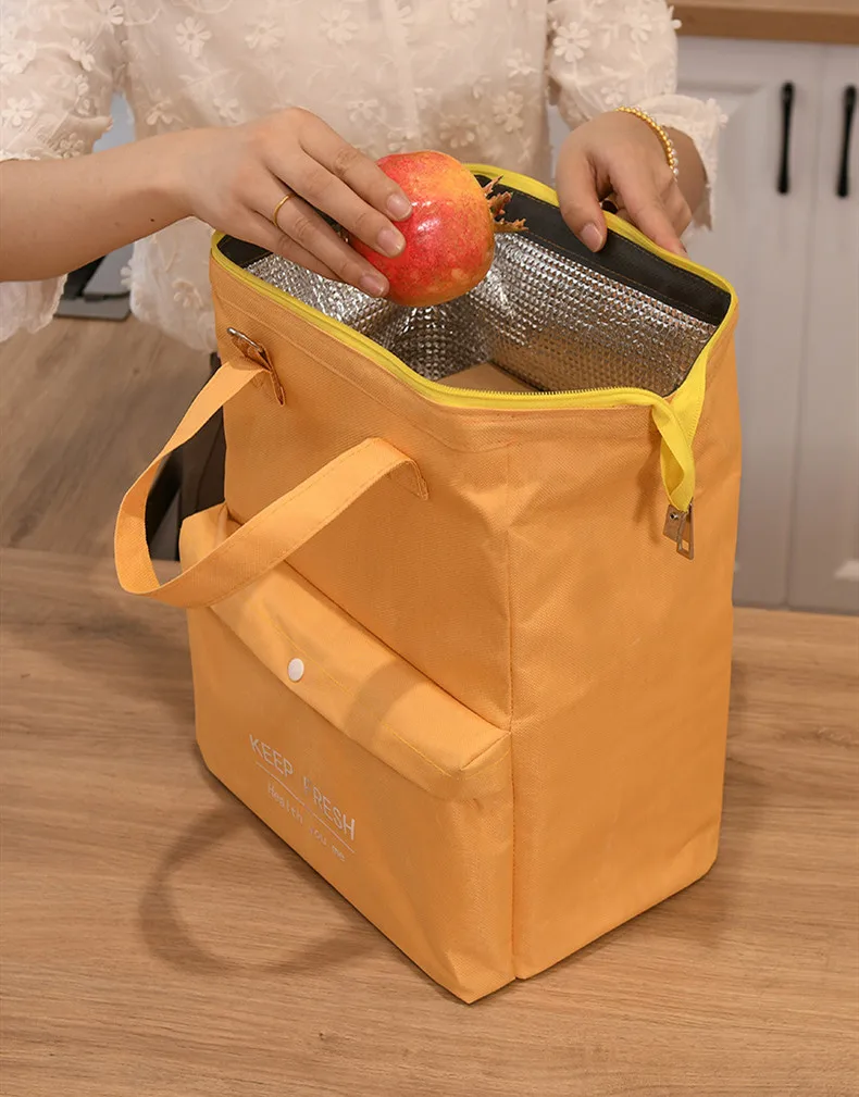 Oxford waterproof Large Insulated Lunch Box Soft Cooler Cooling Tote bag for Adult Men Women insulated thermal lunch bag