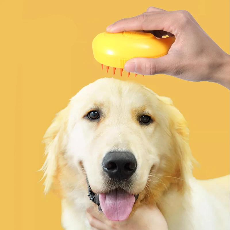 2024 2024 Dog banana shape  Pet Spray Massage Steamy Grooming Comb Usb One-touch Pet Cat Steam Brush