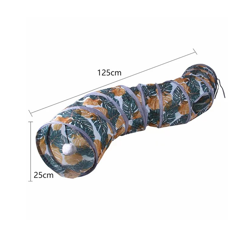 Cat Tunnel Toy Funny Pet 2 Holes Play Tubes Balls Collapsible Crinkle Kitten Toys Puppy Ferrets Rabbit Play Dog Tunnel Tubes