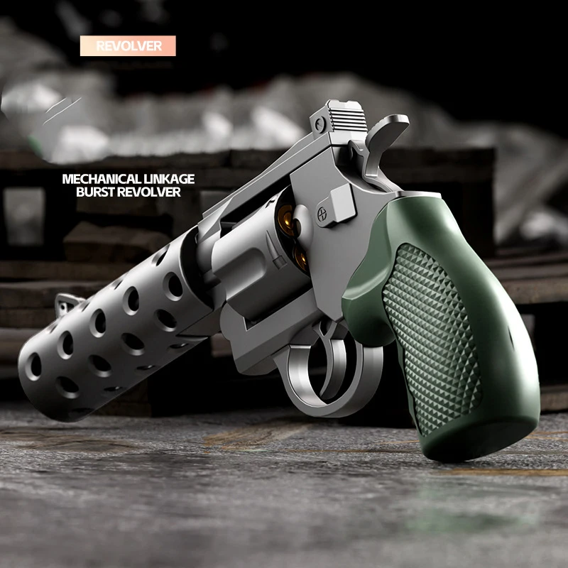 Hot Selling Products Nylon Metal Revolver Launcher Soft Bullet Toy Collocation Ejection Cowboy Gun Kids Gifts