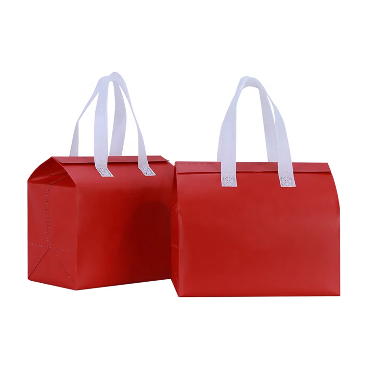 Wholesale Eco-Friendly Insulated Thermal Cooler Bags Handle Custom Durable Takeaway Hot Cold Food Delivery Reusable Restaurants