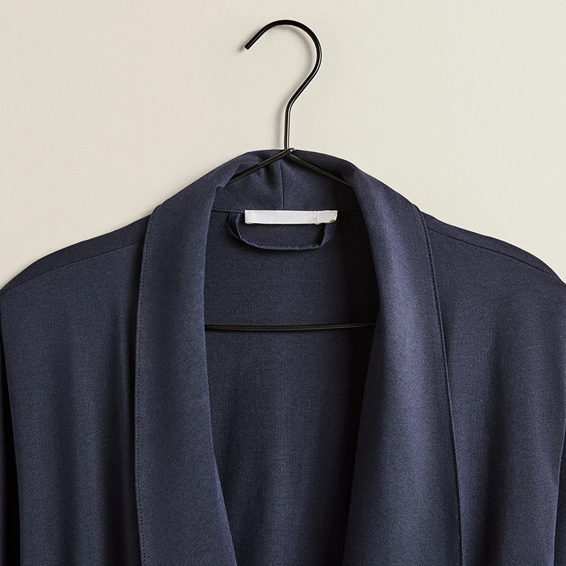 Hot Sale Custom Made Unisex Comfortable Solid Color Waist Tie Belt Long Sleeve Cotton Jersey Robe For Men
