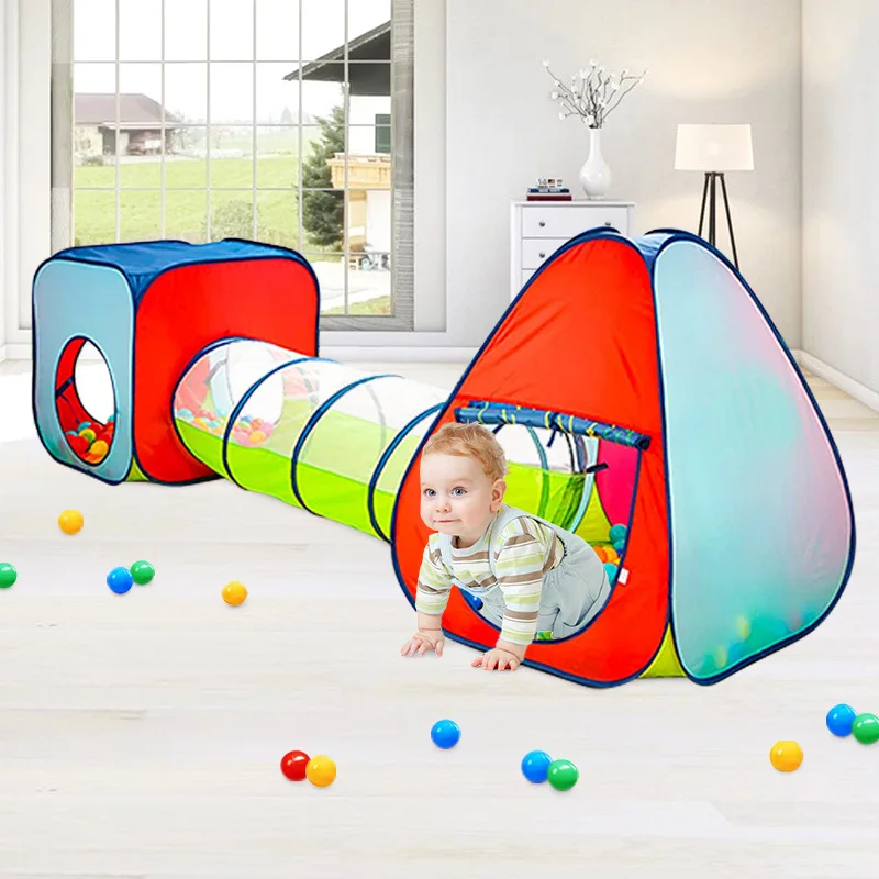 3 Combo Sets New indoor Tent Children Mini Tent TOy Tunnel For Kids
