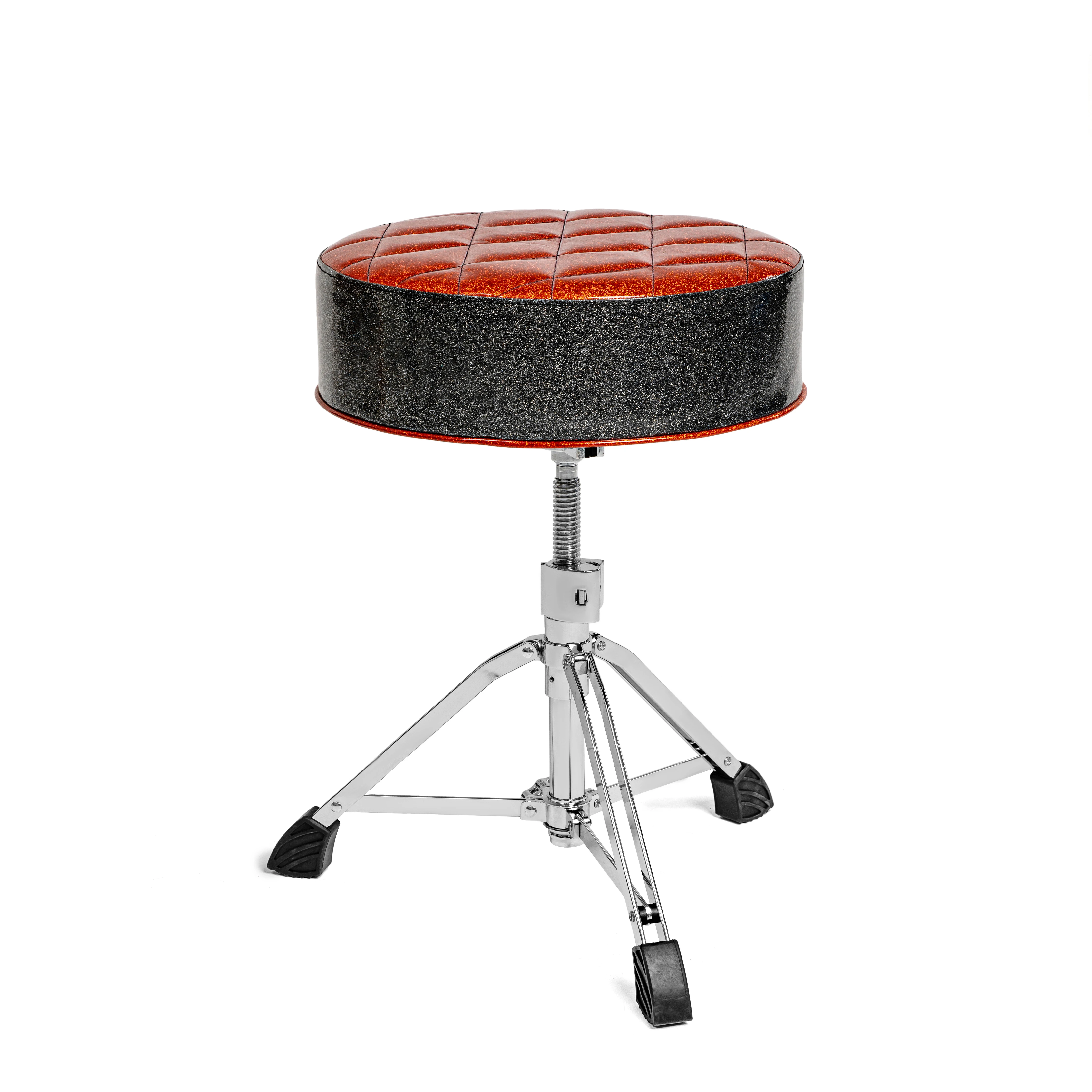 Adjustable Height Round Jazz Drum Chair Stool Saddle Padded Anti-Slip Feet Seat Drum Throne