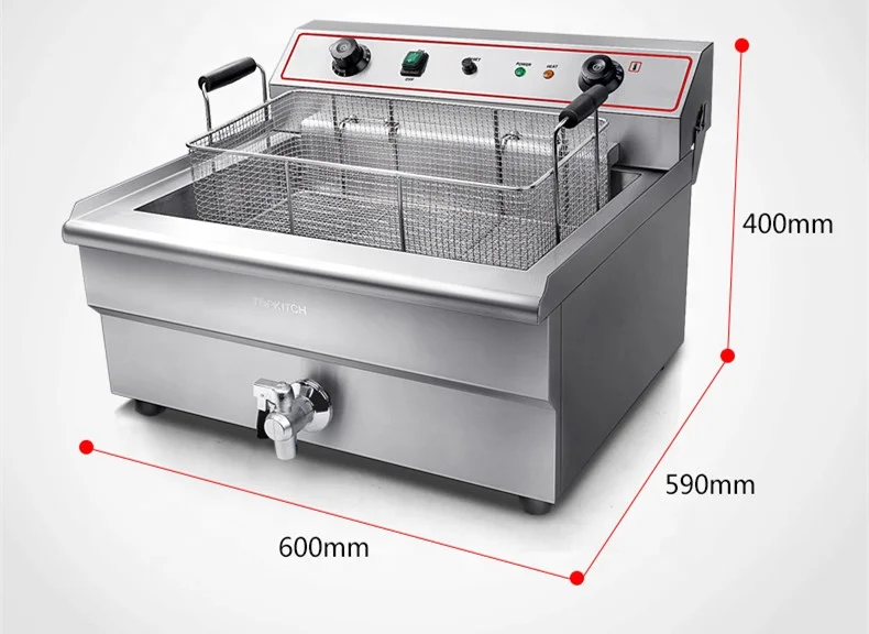 Commercial electric deep fryer ZEF-301V (1 tank 1 basket)30L