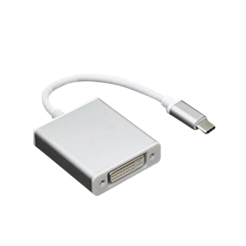Белый экономичный Адаптер DP displayport thunderbolt type C к DVI VGA