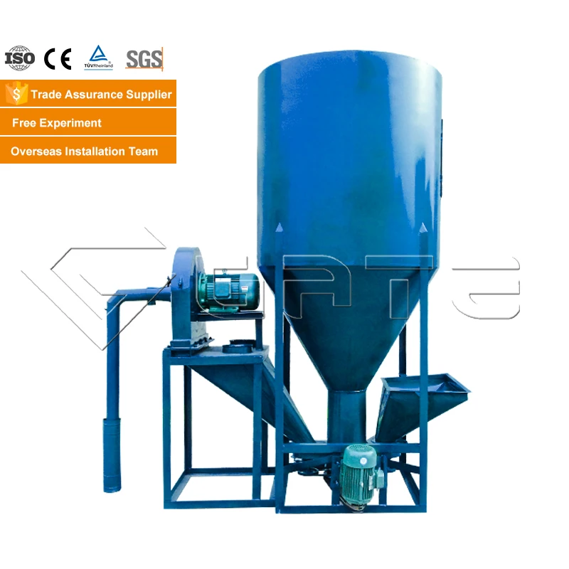 Poultry Feed Mixers Corn Stalks Crusher For Animal Feed Grain Feed Crusher Hammer Mill Machine