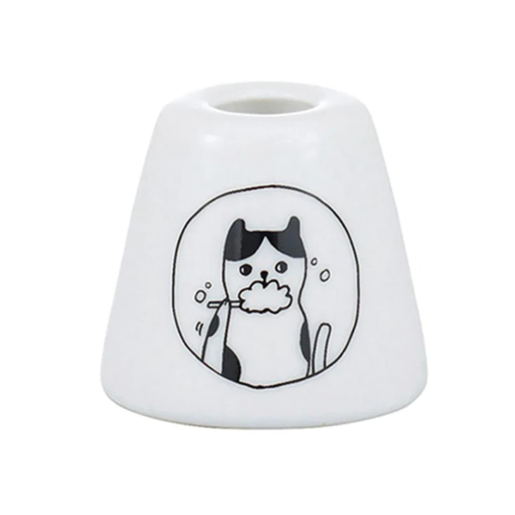 Simply toilet white bathroom accessories toothbrush display pottery stand