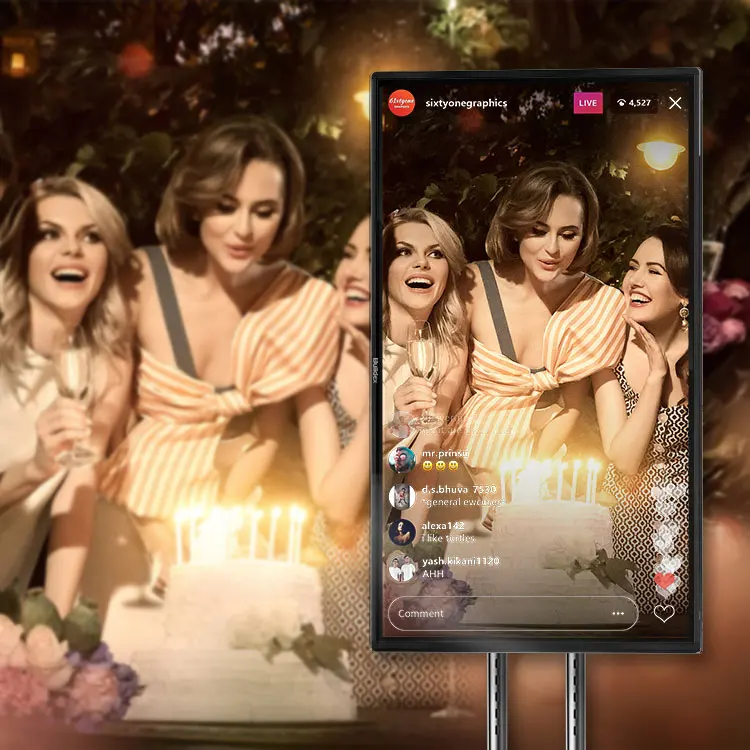 Customizable LCD touch screen mobile live streaming equipment all-in-one machine touch TV