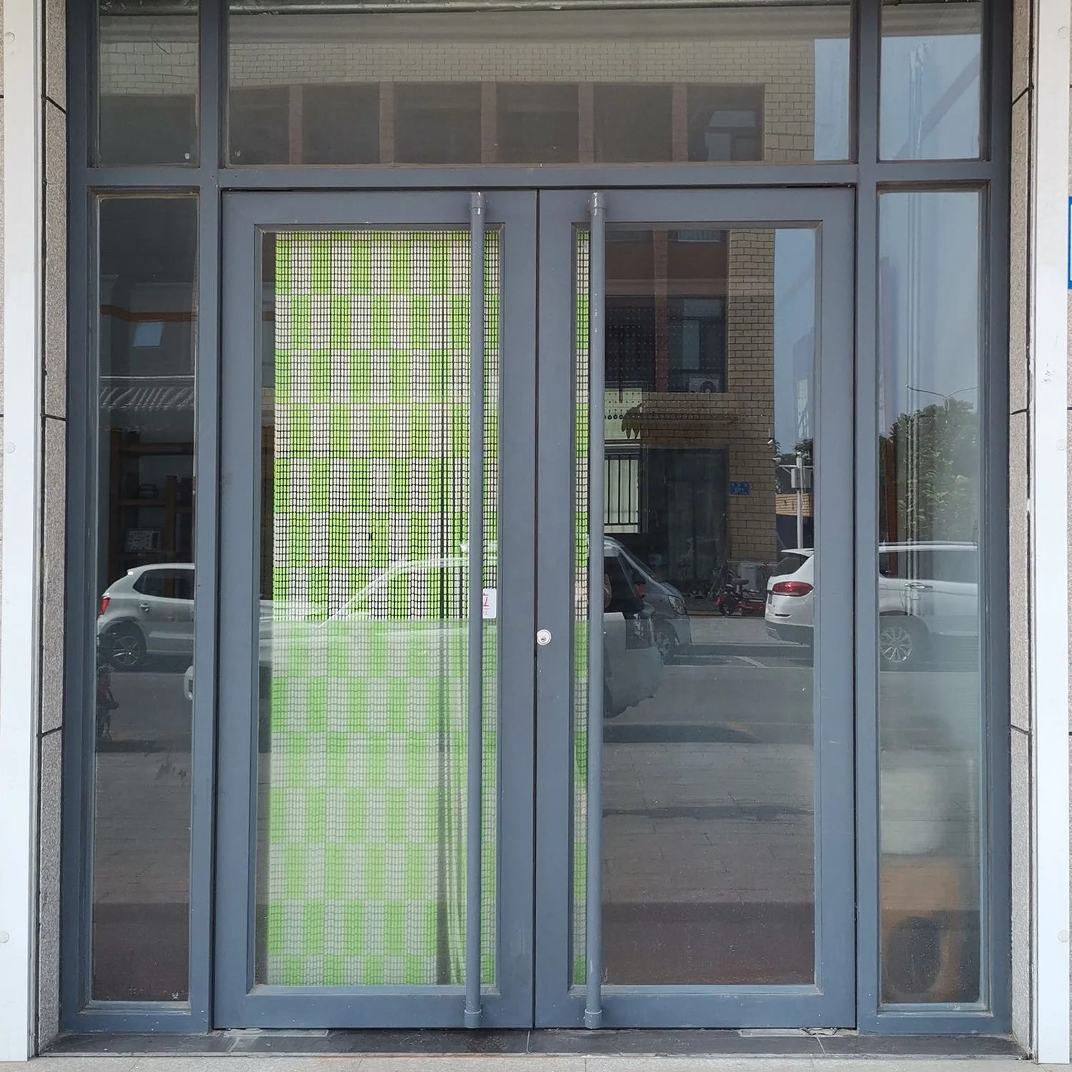 Aluminum exterior double entrance doors double front swing entry doors aluminium leaf glass door