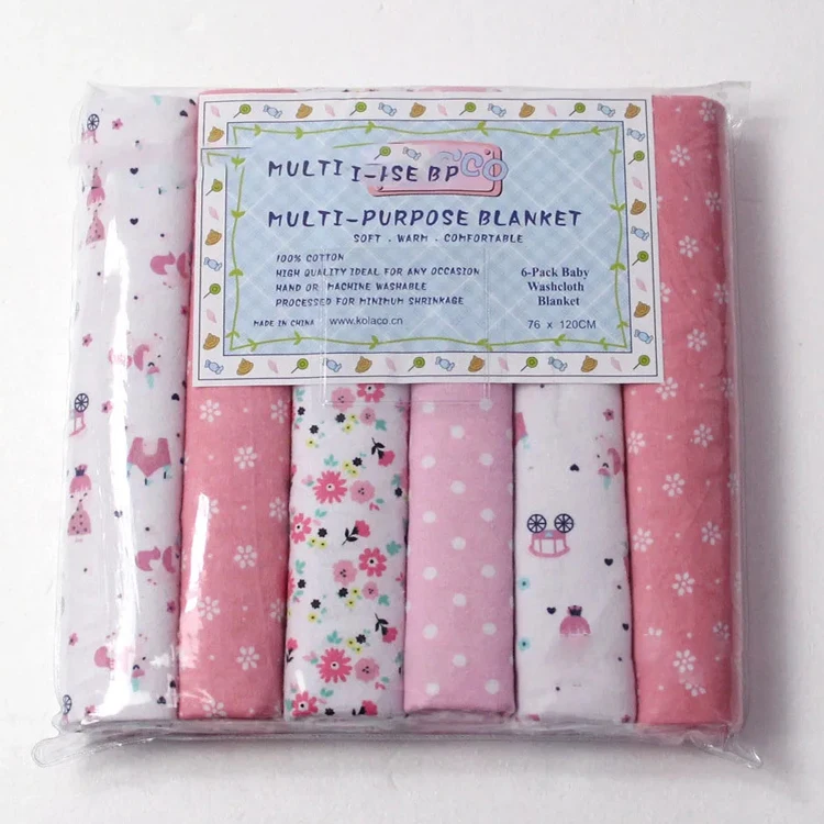 6pcs/ pack 120*76cm soft cotton muslin baby swaddle blanket neutral receiving blanket wrap for newborn boys girls