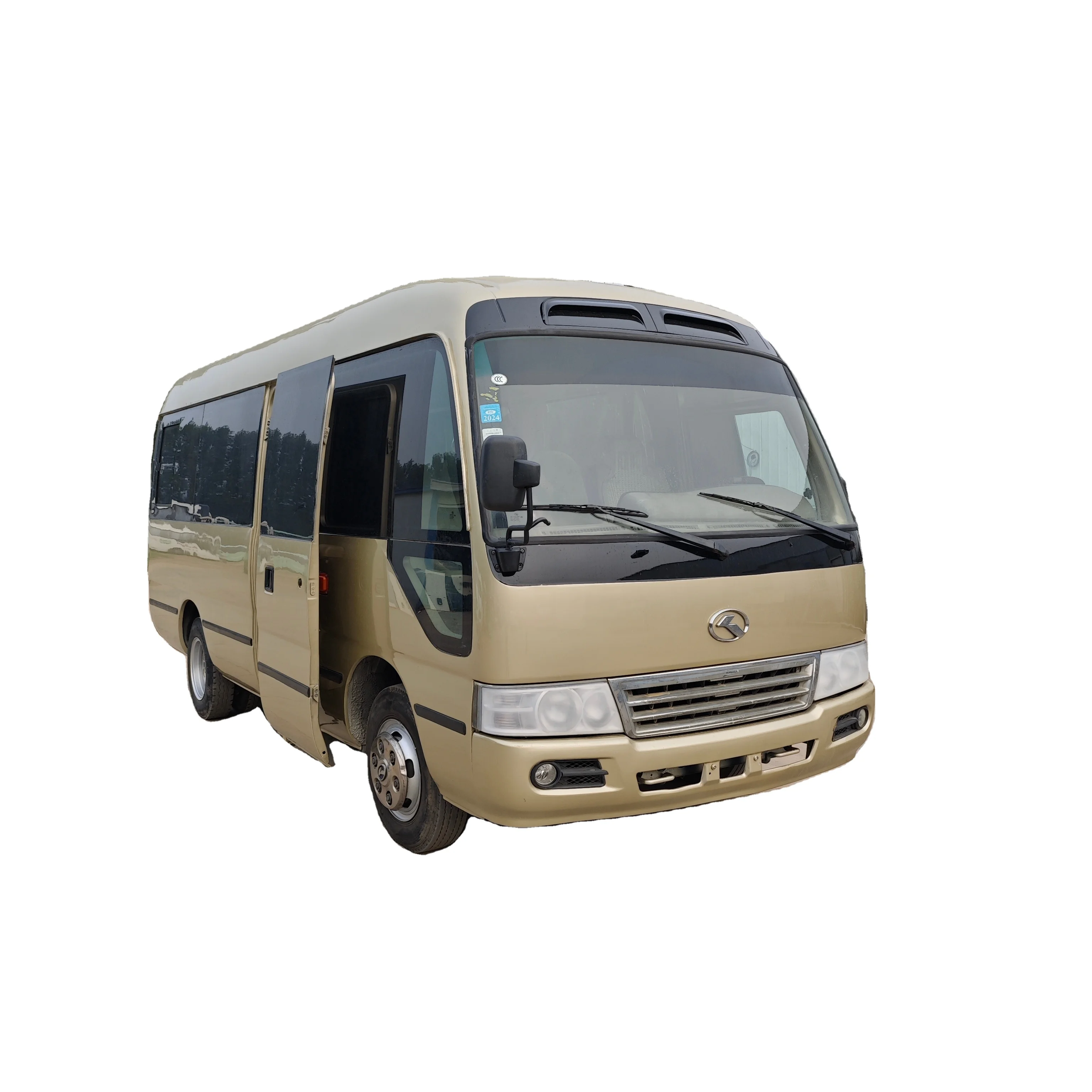 Tourism Long-distance Kinglong Manual Medium Coach Bus 19 Seats Fuel Cell City Coaster Bus With LHD Steering