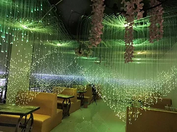 1.5mm 700m/roll color changing fiber optic wire light with remote control