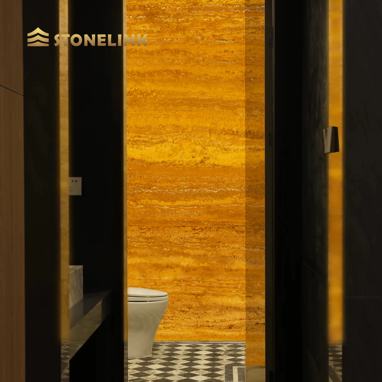 Chinese Polished yellow travertine gold Travertine Slab Beige Travertine Tiles for Wall