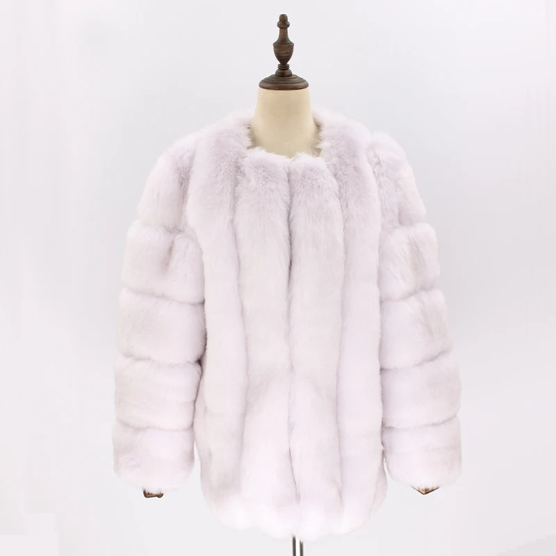 Custom Winter Female Faux Fur Coats Ladies Warm Jackets Women Long Coats Faux Fur Parka Coat