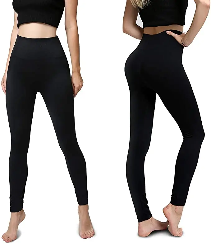 Thick Brushed Ultra Soft Premium Warm High Waist Elastic and Slimming Tights Fleece Lined Leggings For Women