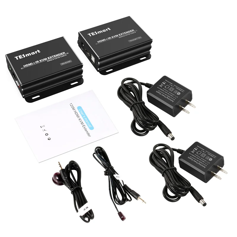 HDMI Extender 120m for Surveillance Systems Supports EDID Deep Color 1080p Full HD HDMI KVM Extender