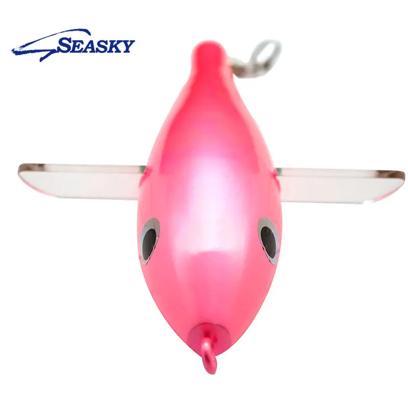seasky 10'fly flying bird lure wood teaser wooden airplane Eat Tackle Pink Fishing Chain Lumo Tormenter Looney - Trolling